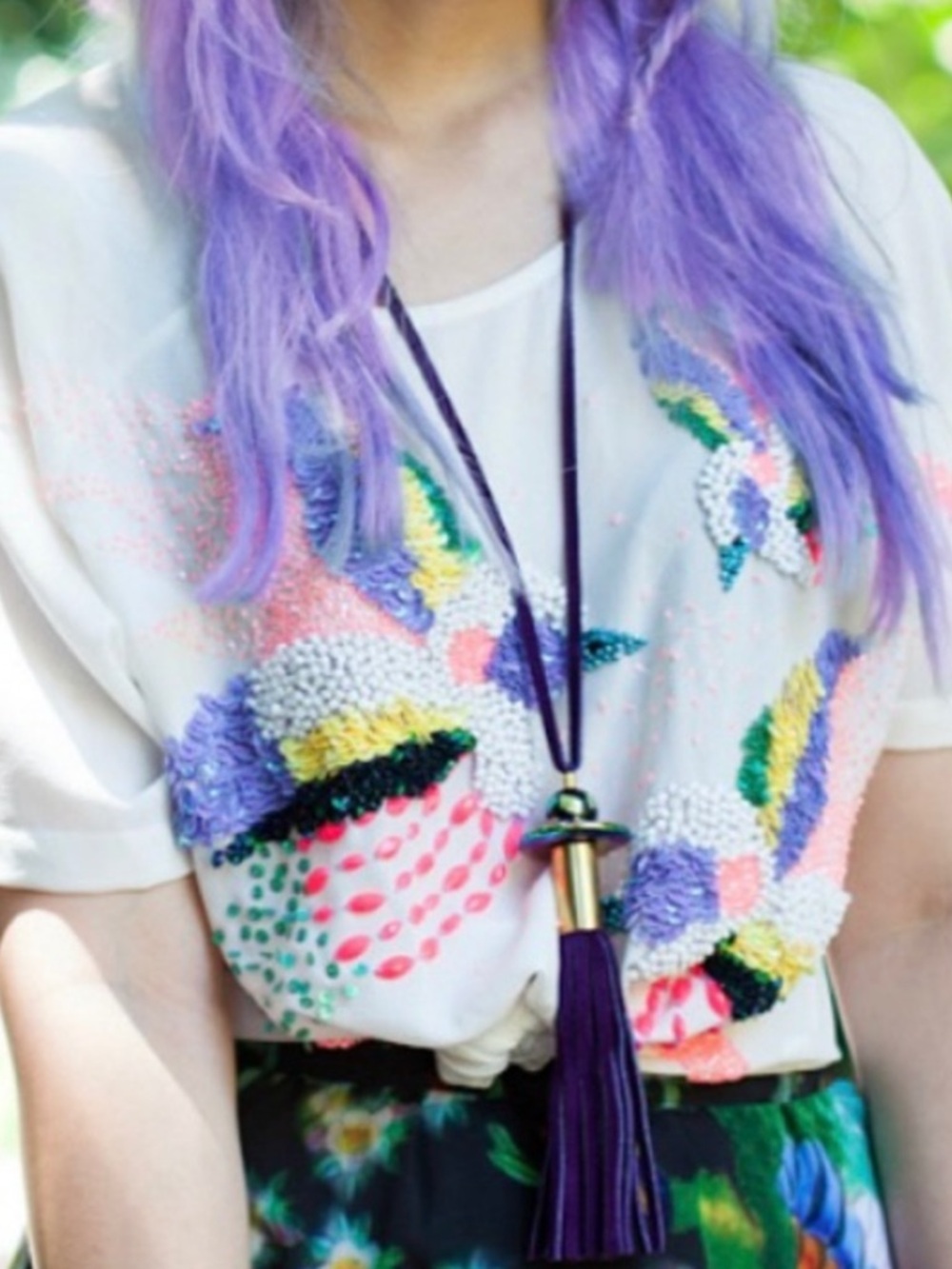 Alice McCall Birds of Paradise Sequin Embroidery Blouse - in BLACK